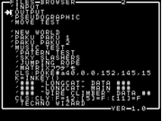 Files browser for model P